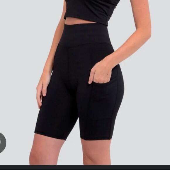 Surf Style Black Biker Short Size Large - Picture 1 of 6